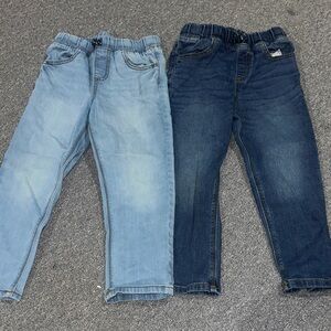 Jumping Beans Light Wash and Dark Wash Pull-On Jeans Set